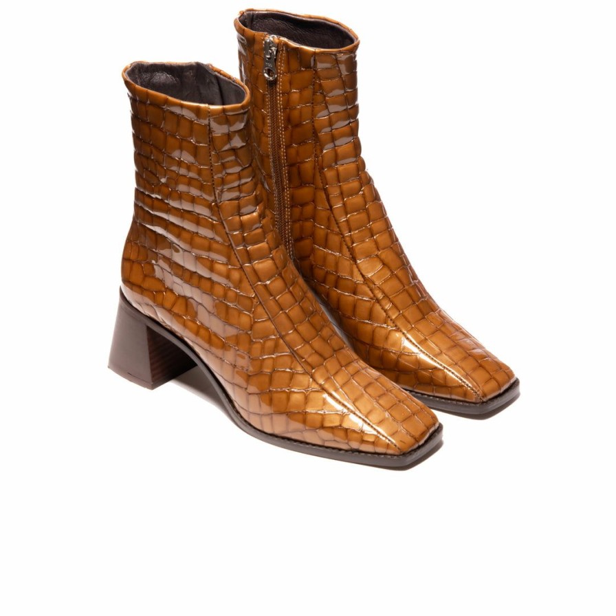 Women L'Intervalle | L'Intervalle Bogart Tan Shiny Croco