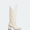 Women L'Intervalle | L'Intervalle Mitski Off White Leather Off White Leather/Cuir Blanc Casse