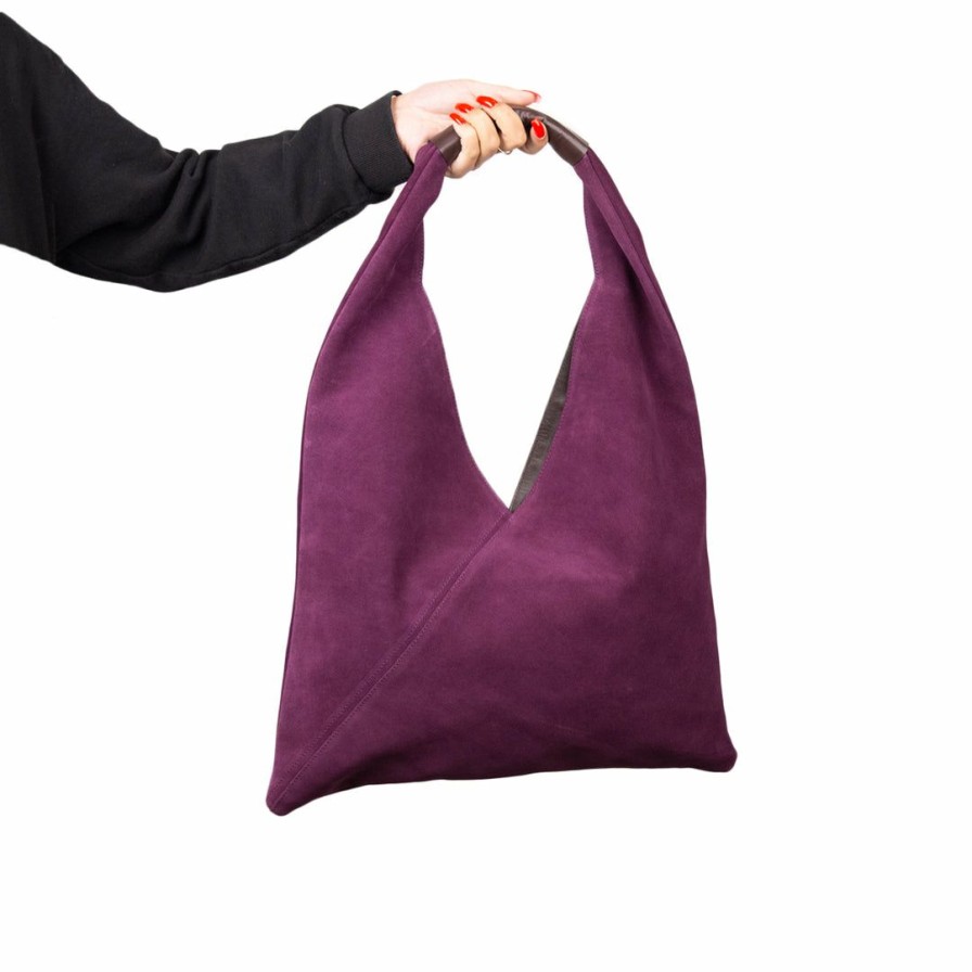 Bags L'Intervalle | L'Intervalle Victoire Dark Purple Suede