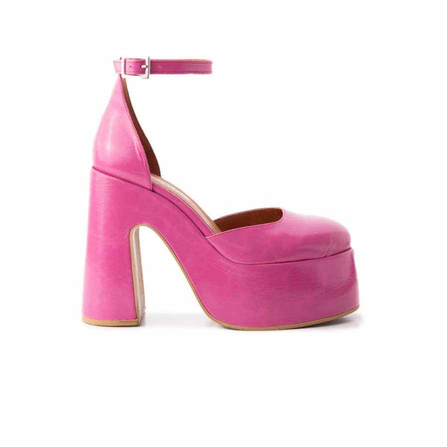 Women L'Intervalle | L'Intervalle Brizo Hot Pink Leather Hot Pink Leather/Cuir Rose