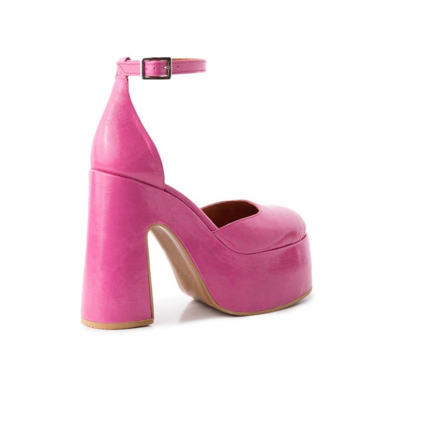 Women L'Intervalle | L'Intervalle Brizo Hot Pink Leather Hot Pink Leather/Cuir Rose