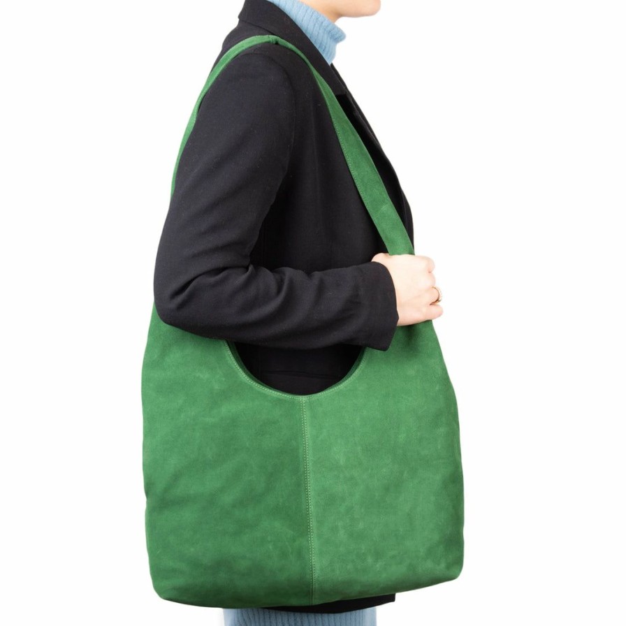 Bags L'Intervalle | L'Intervalle Agard Green Suede Women Green Suede/Vert Suede