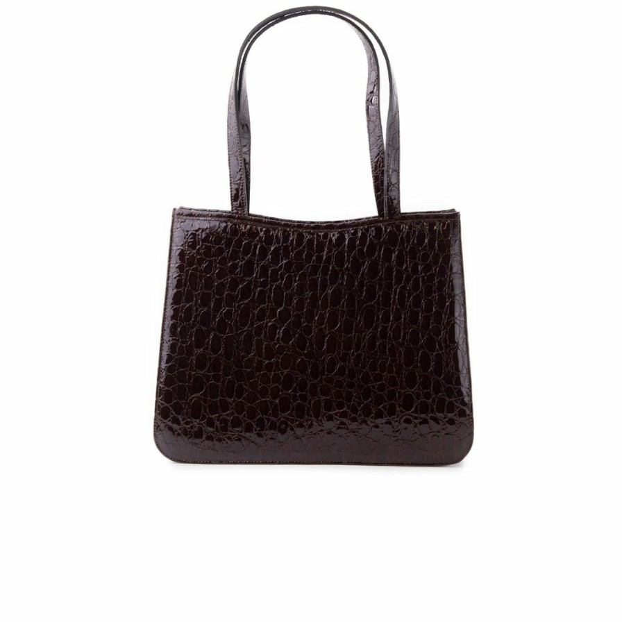 Bags L'Intervalle | L'Intervalle Bancel Dark Brown Croco Women Dark Brown Croco/Brun Fonce Croco