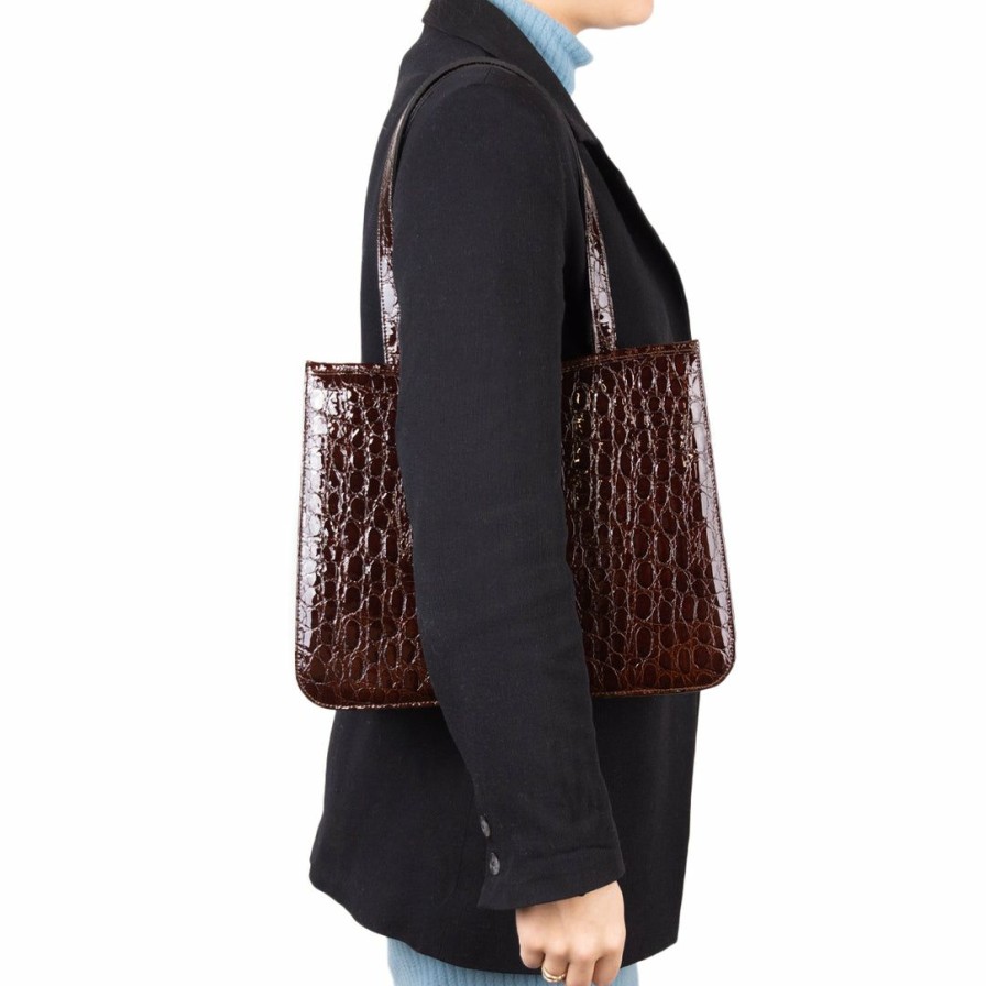 Bags L'Intervalle | L'Intervalle Bancel Dark Brown Croco Women Dark Brown Croco/Brun Fonce Croco