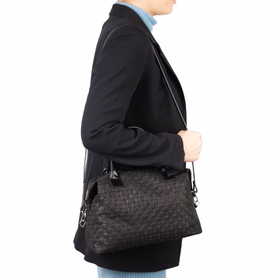 Bags L'Intervalle | L'Intervalle Women Belleville Black Suede Black Suede/Suede Noir