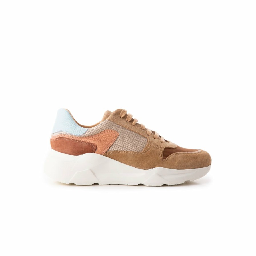 Women L'Intervalle | L'Intervalle Women Lionel Camel Mix Leather Camel Mix Leather/Cuir Chameau Mix