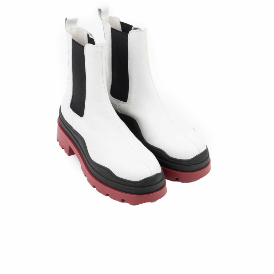 Women L'Intervalle | L'Intervalle Creusot White Leather / Red Sole White Leather/Red Sole