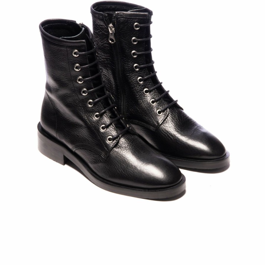 Women L'Intervalle | L'Intervalle Women Cabrini Black Tumble Leather