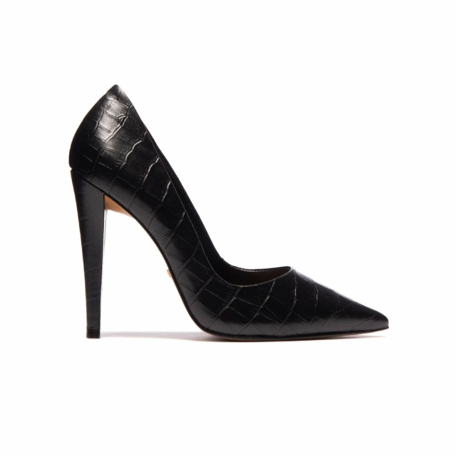 Women L'Intervalle | L'Intervalle Kyla Women Black Croco