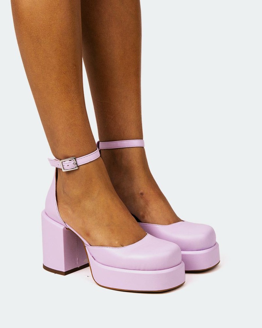 Women L'Intervalle | L'Intervalle Cambridge Lilac Leather Lilac Leather/Cuir Lilas