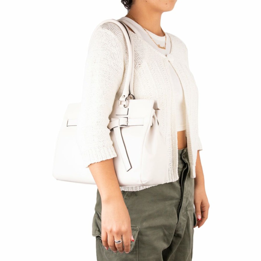 Bags L'Intervalle | L'Intervalle Women Avenue Off White Leather Off White Leather/Cuir Blanc Casse