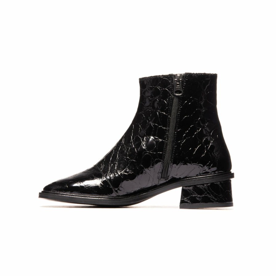 Women L'Intervalle | L'Intervalle Galway Black Croco Leather