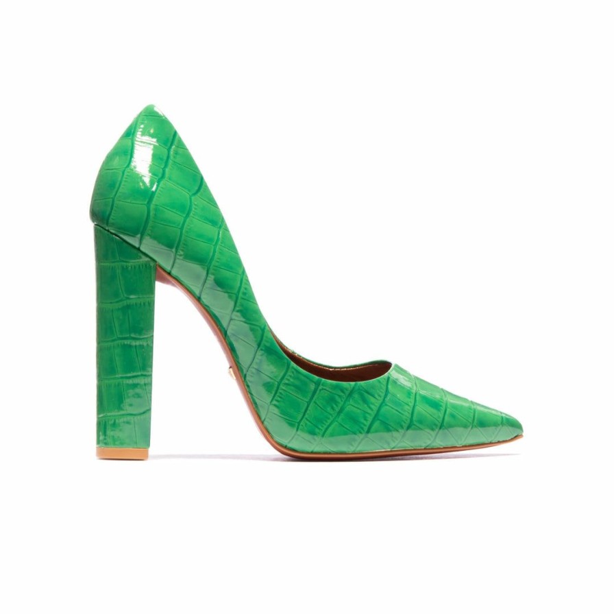 Women L'Intervalle | L'Intervalle Women Antonella Green Patent Croco