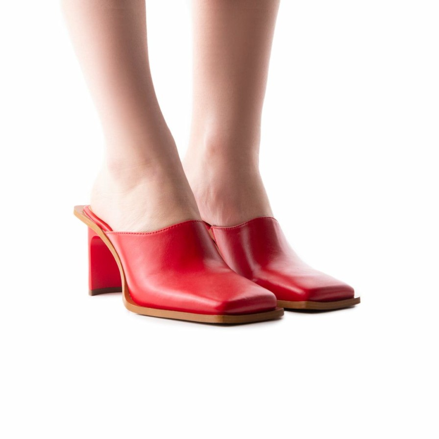 Women L'Intervalle | L'Intervalle Women Aglaia Red Leather Red Leather/Cuir Rouge