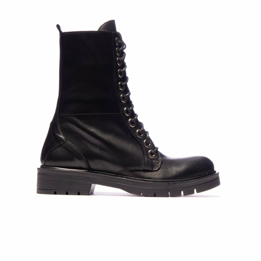 Women L'Intervalle | L'Intervalle Lisse Black Leather