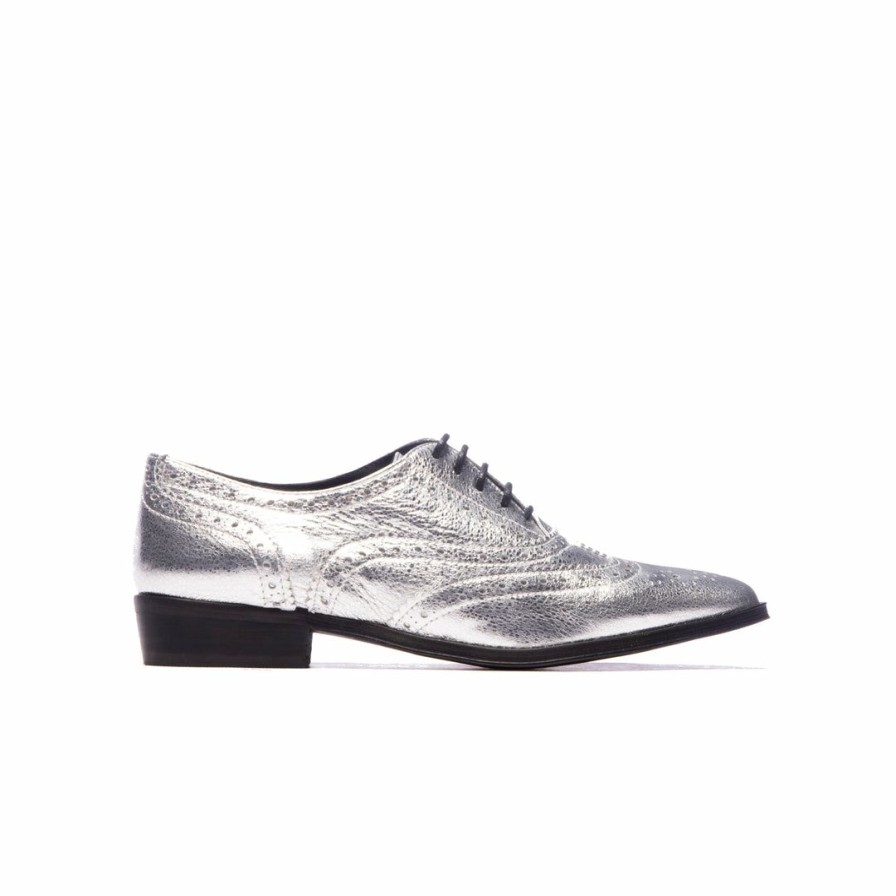 Women L'Intervalle | L'Intervalle Women Ellen Silver Metallic Leather