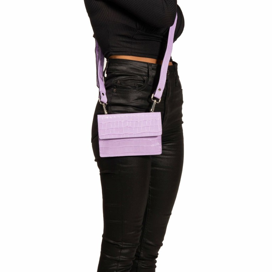 Bags L'Intervalle | L'Intervalle Charly Women Lilac Croco