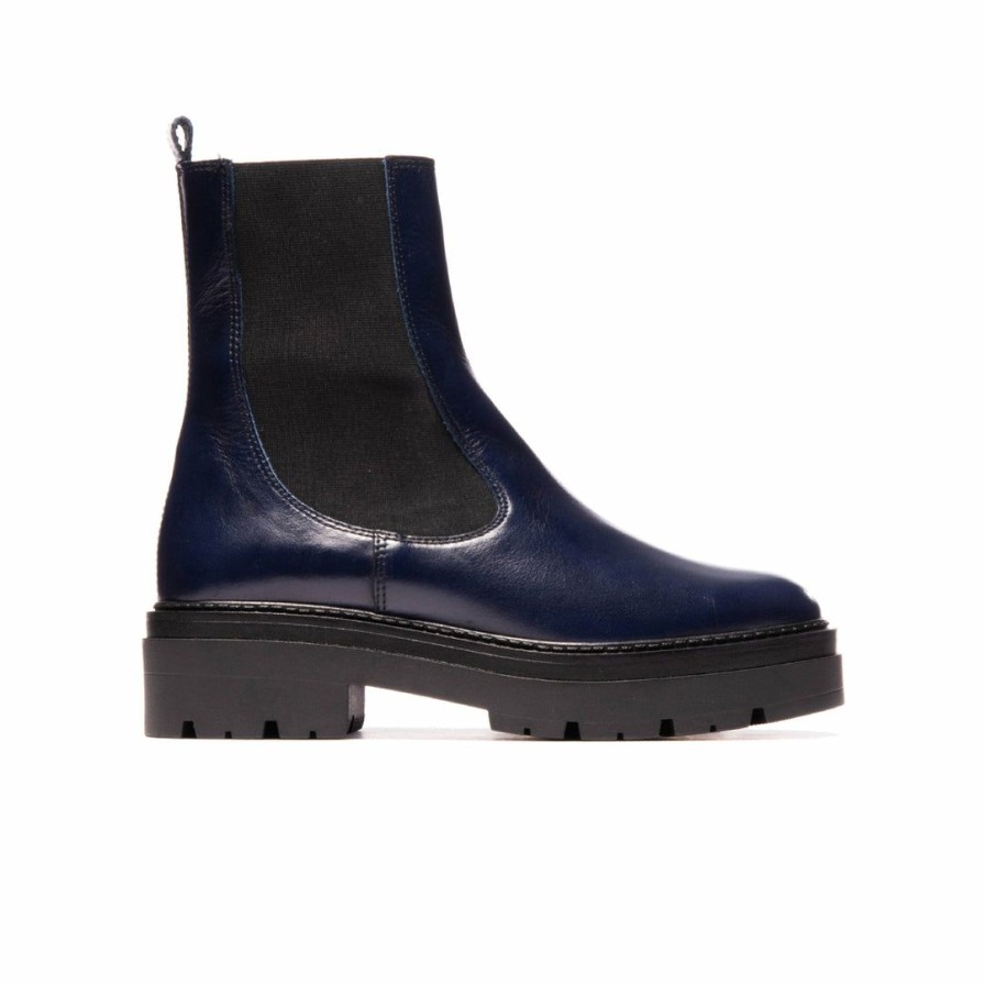 Women L'Intervalle | L'Intervalle Atri Women Navy Leather