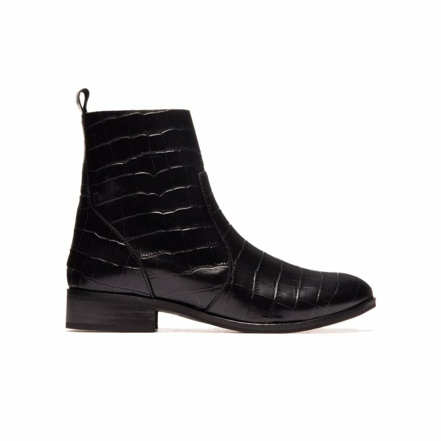 Women L'Intervalle | L'Intervalle Women Mercer Black Croco