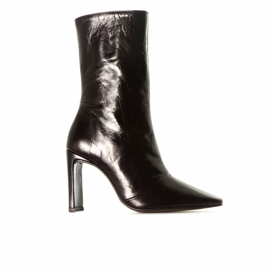 Women L'Intervalle | L'Intervalle Stavi Bordo Leather Ankle Boots Women