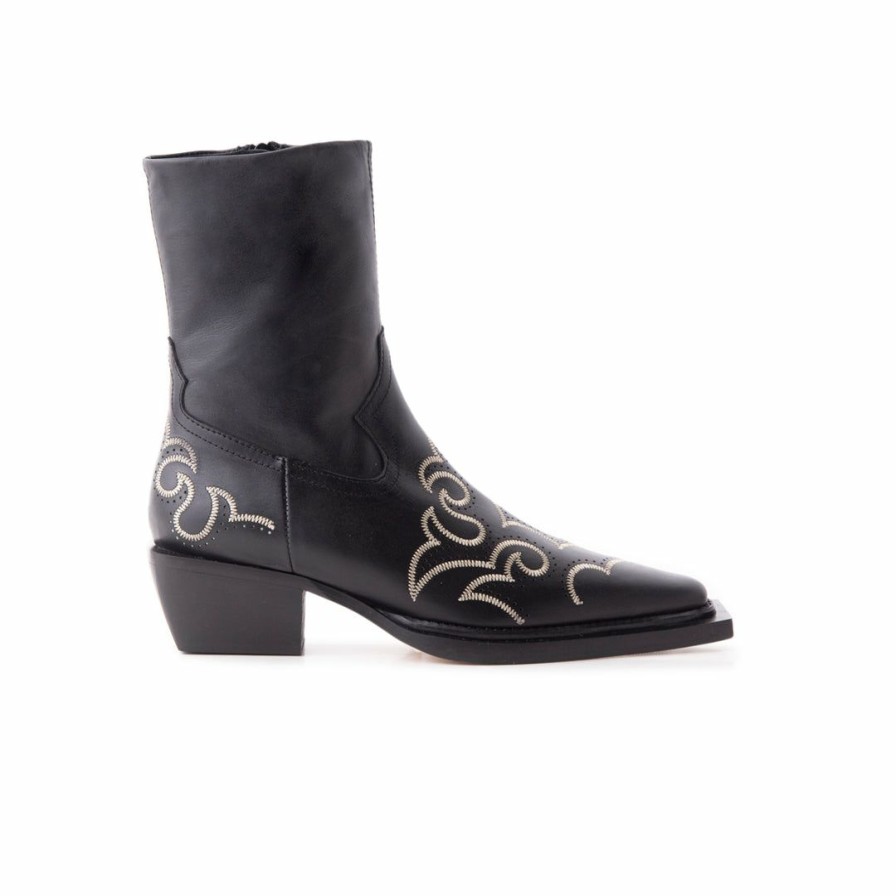 Women L'Intervalle | L'Intervalle Women Frantz Black Leather Black Leather/Cuir Noir