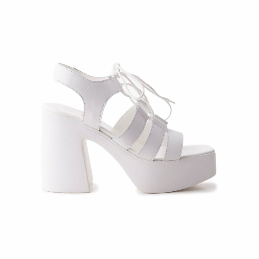 Women L'Intervalle | L'Intervalle Castellana White Leather White Leather/Cuir Blanc