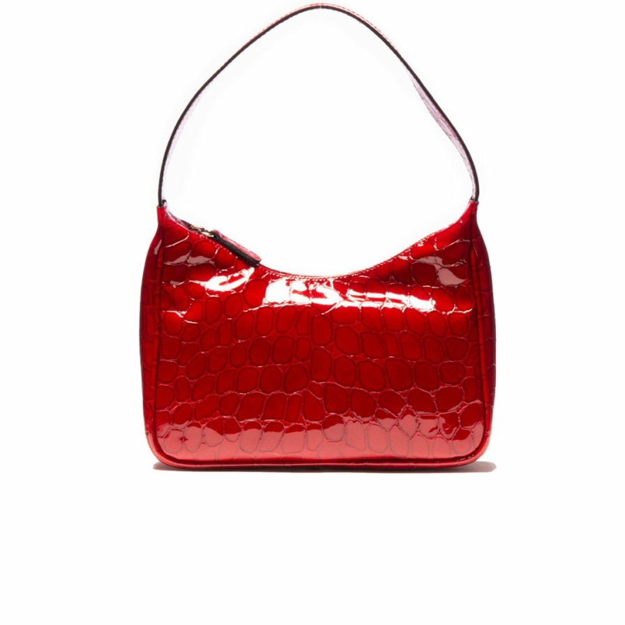 Bags L'Intervalle | L'Intervalle City Red Shiny Croco