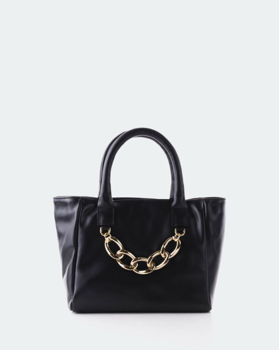 Bags L'Intervalle | L'Intervalle Women Mini Island Black Leather Black Leather/Cuir Noir