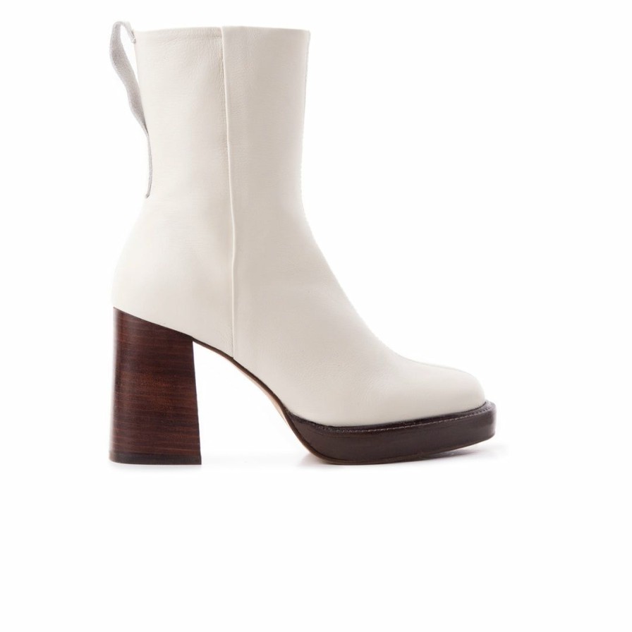 Women L'Intervalle | L'Intervalle Powell Women Off White Leather