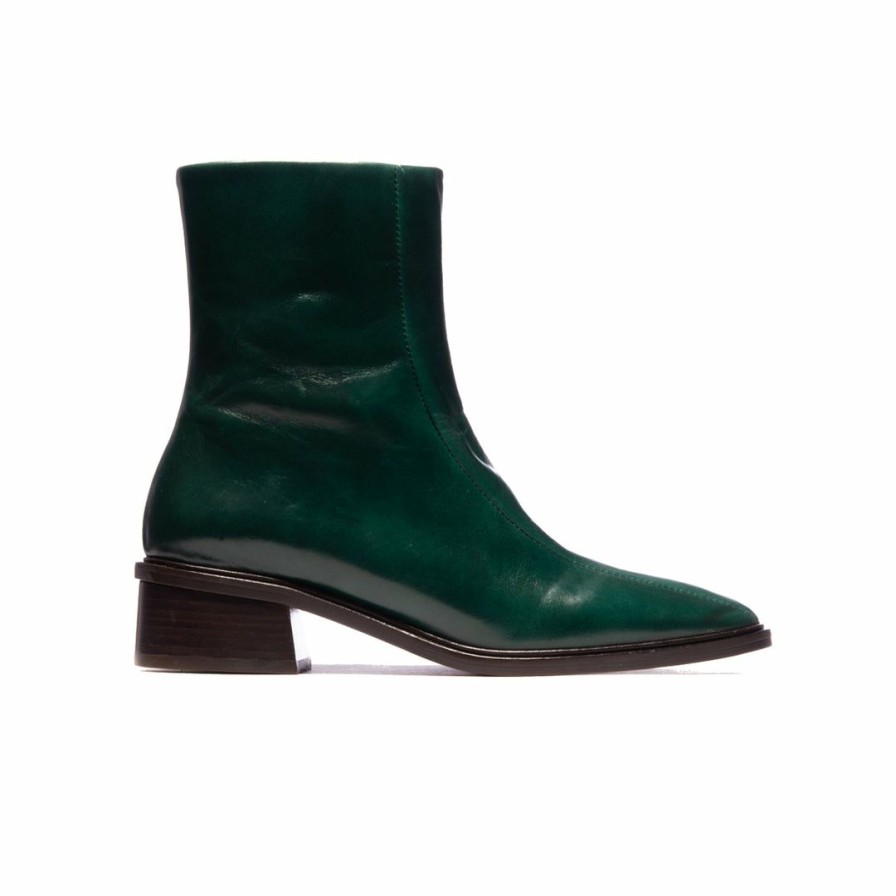 Women L'Intervalle | L'Intervalle Gilgen Green Leather