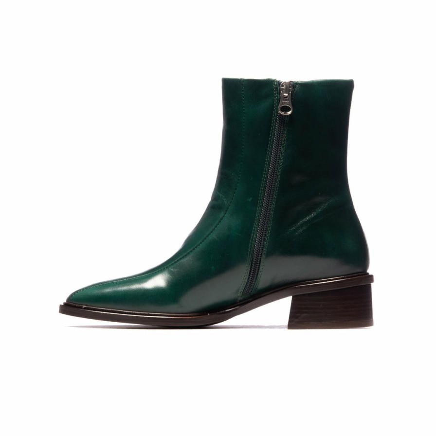 Women L'Intervalle | L'Intervalle Gilgen Green Leather