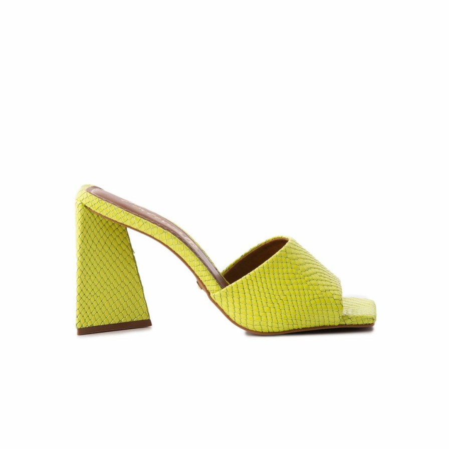 Women L'Intervalle | L'Intervalle Women Cuba Lime Snake Lime Snake/Serpant Citron