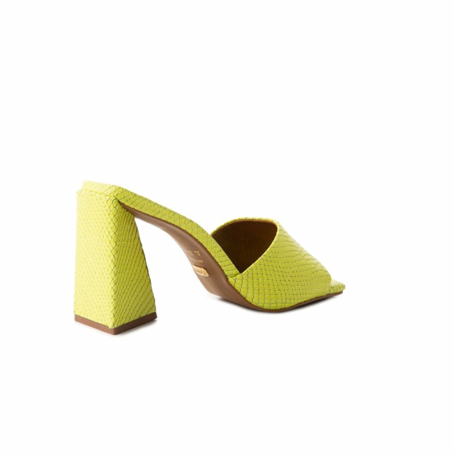 Women L'Intervalle | L'Intervalle Women Cuba Lime Snake Lime Snake/Serpant Citron