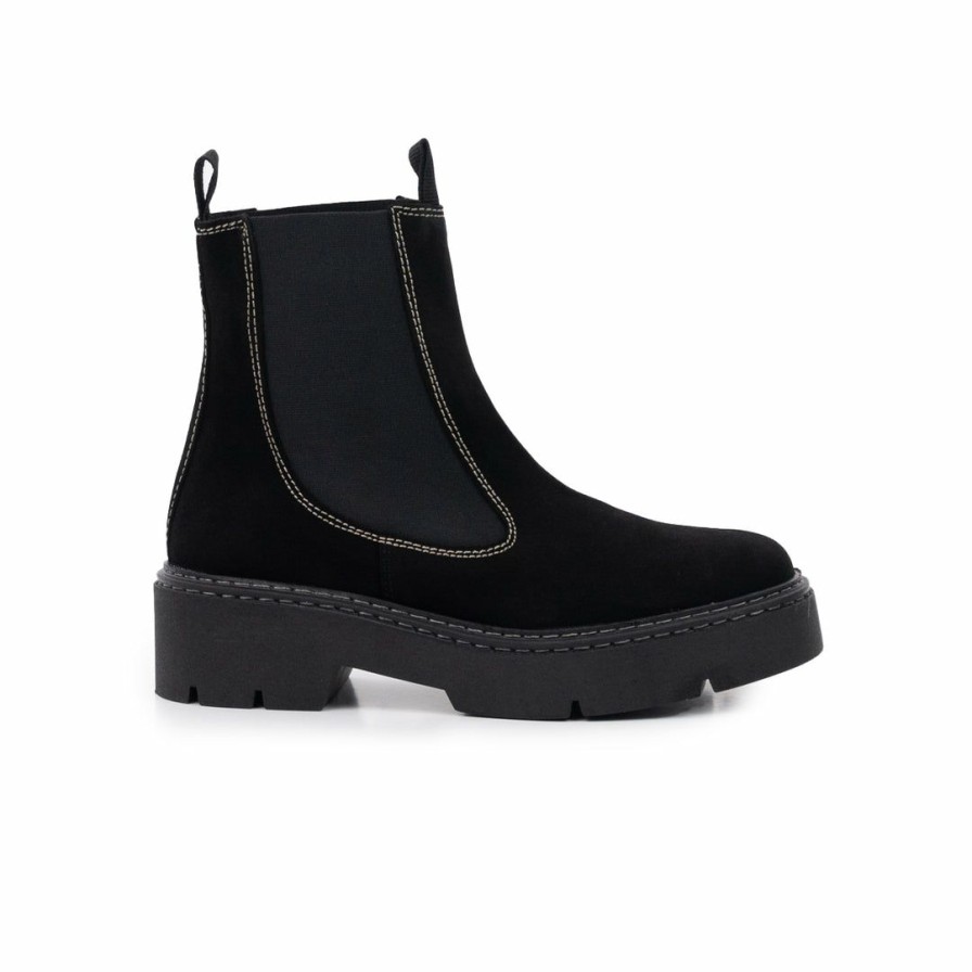 Women L'Intervalle | L'Intervalle Women Columbus Black Suede