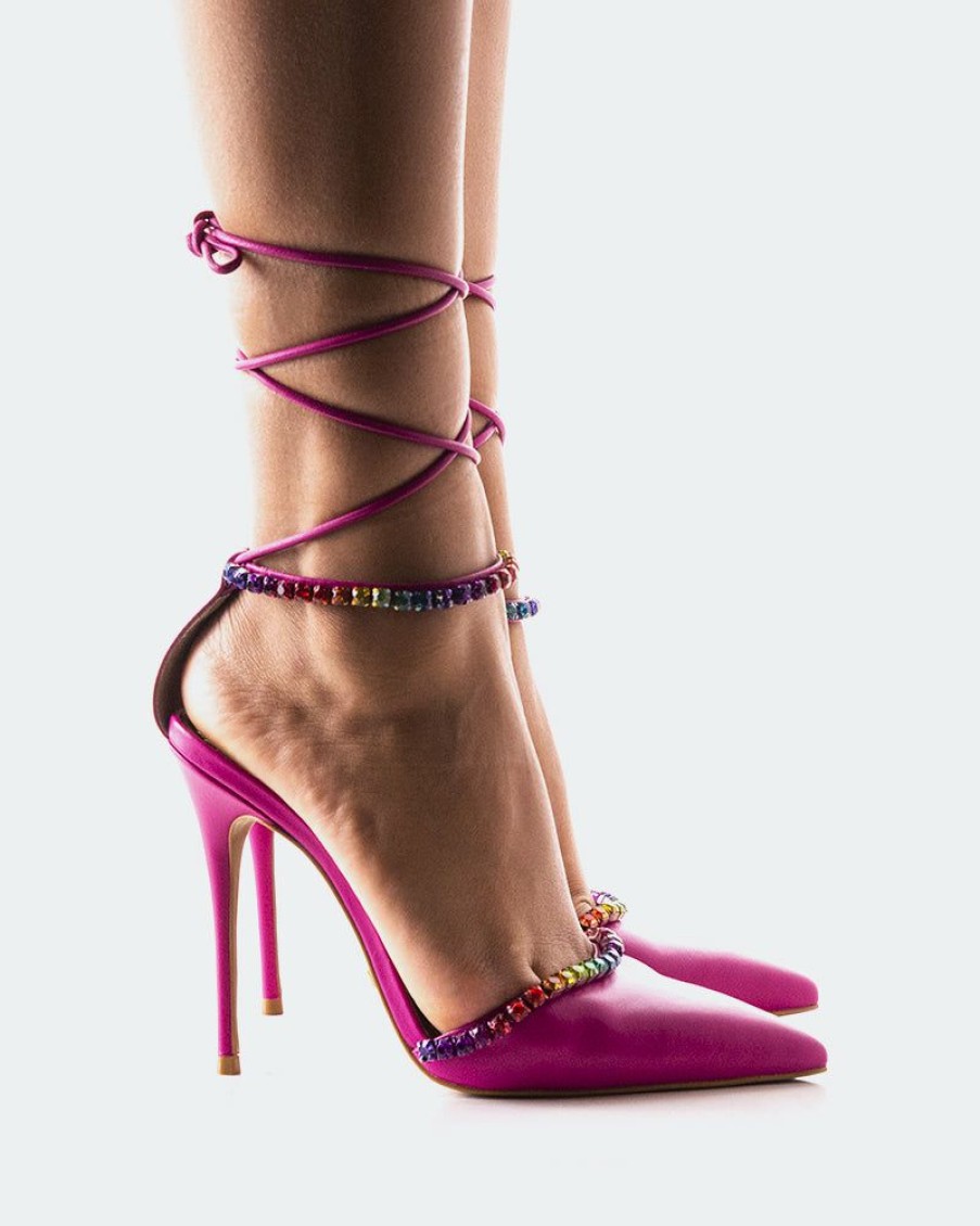 Women L'Intervalle | L'Intervalle Matina Fuchsia Leather Fuschia Leather/Cuir Fuschia