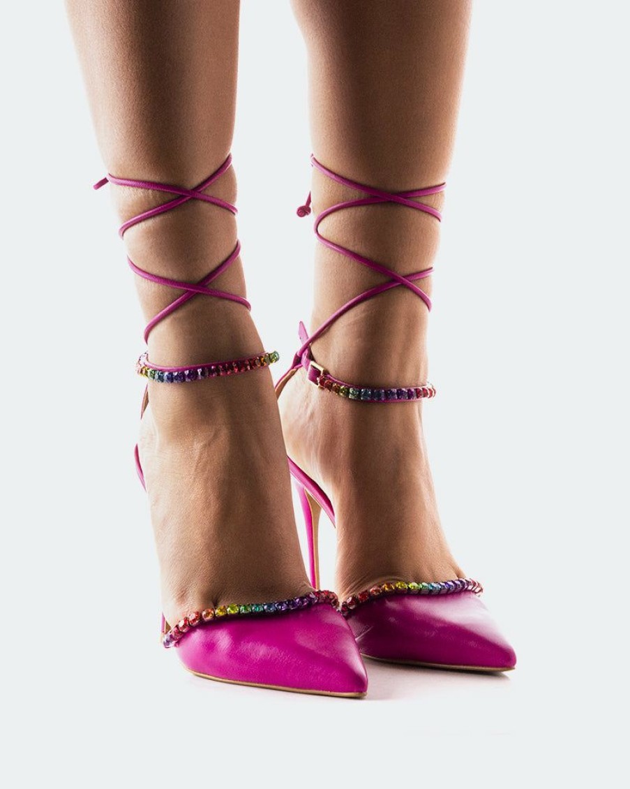 Women L'Intervalle | L'Intervalle Matina Fuchsia Leather Fuschia Leather/Cuir Fuschia