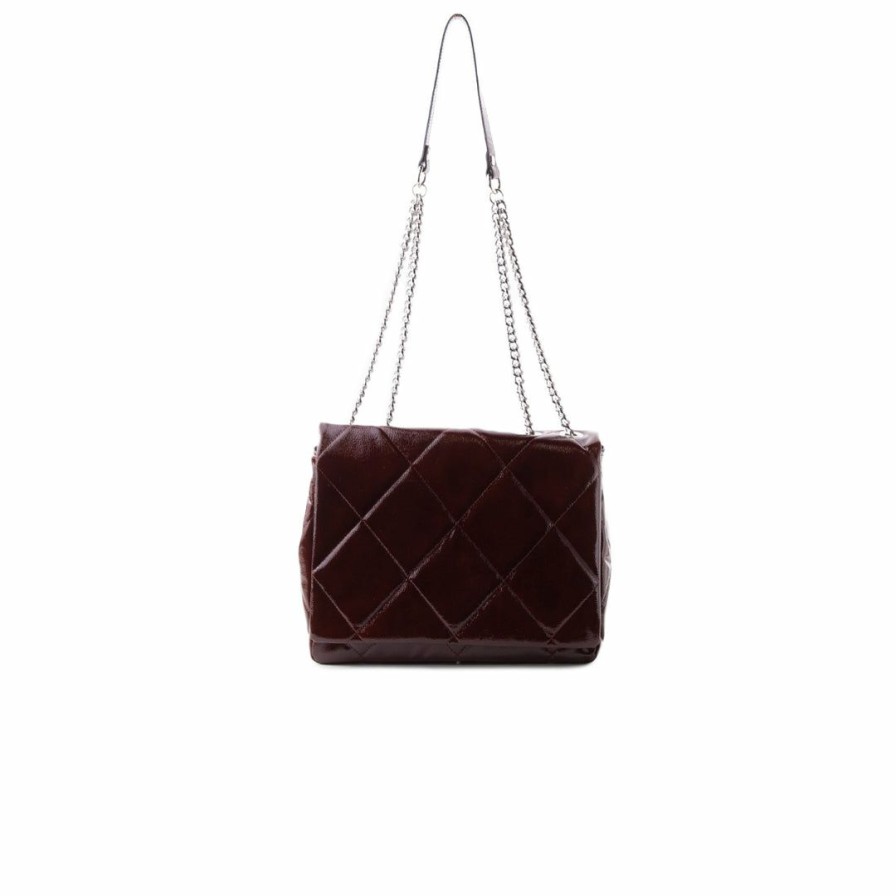 Bags L'Intervalle | L'Intervalle Monna Brown Patent Women Brown Patent/Vernis Cuir Brun