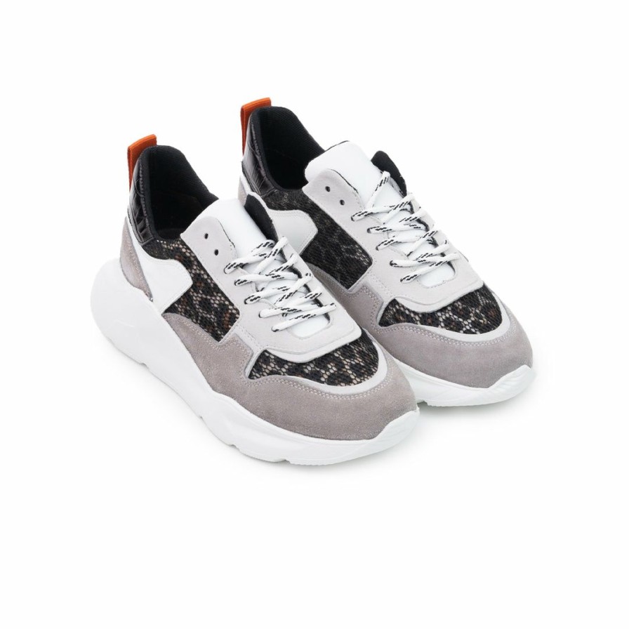 Women L'Intervalle | L'Intervalle Brandy Grey/Leopard Suede