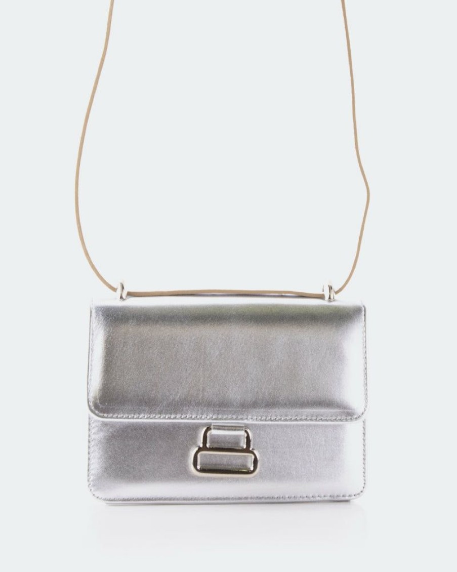 Bags L'Intervalle | L'Intervalle Women Breezy Silver Leather Silver Leather/Cuir Argente