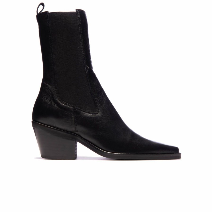 Women L'Intervalle | L'Intervalle Alacantra Black Leather