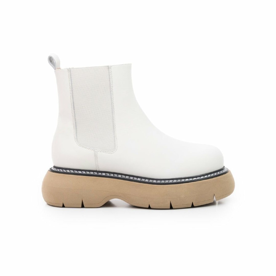 Women L'Intervalle | L'Intervalle Filius Women Off White Leather