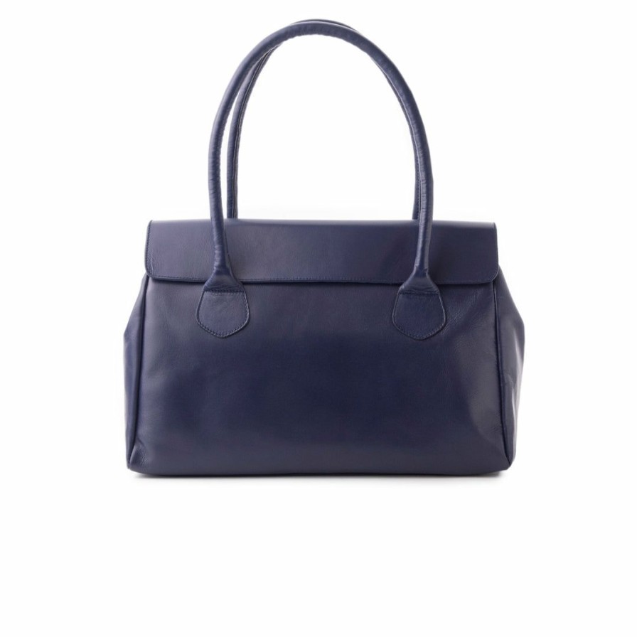 Bags L'Intervalle | L'Intervalle Mazarine Dark Blue Leather Dark Blue Leather/Cuir Bleu Fonce