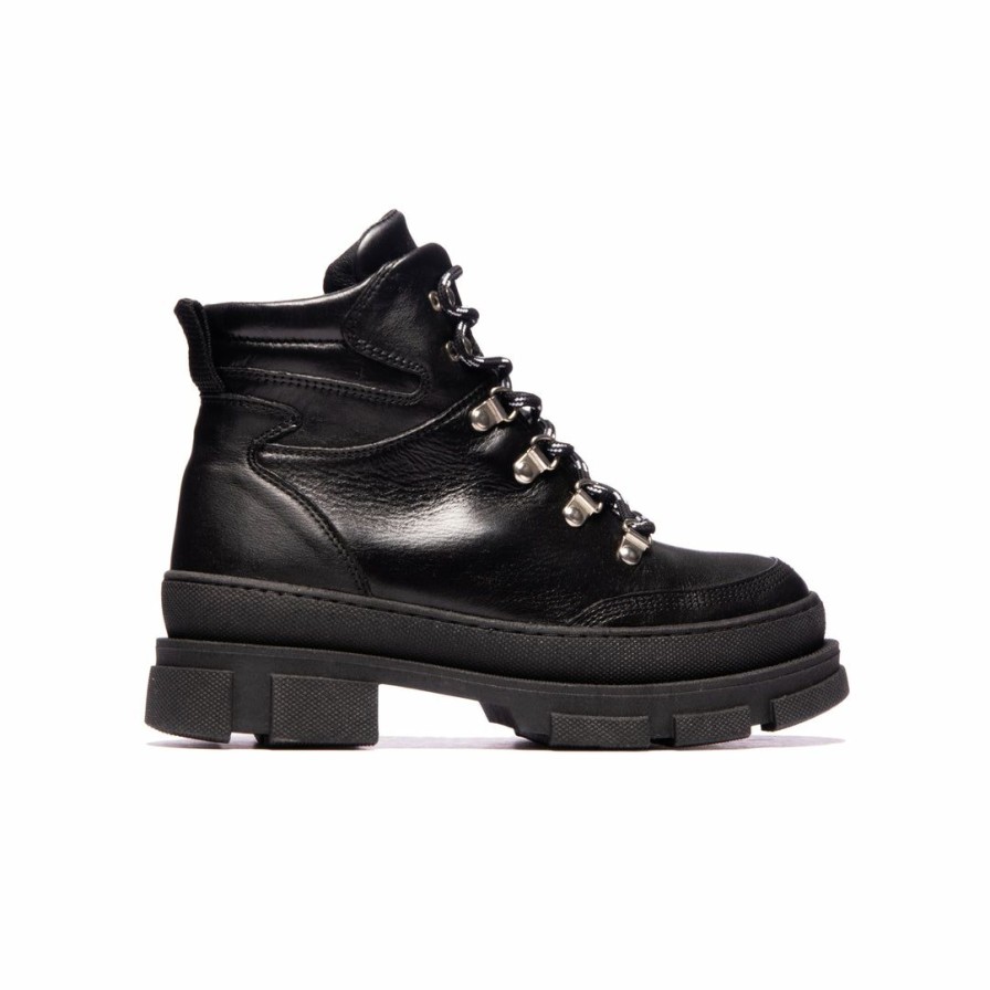 Women L'Intervalle | L'Intervalle Misfit Black Leather Women