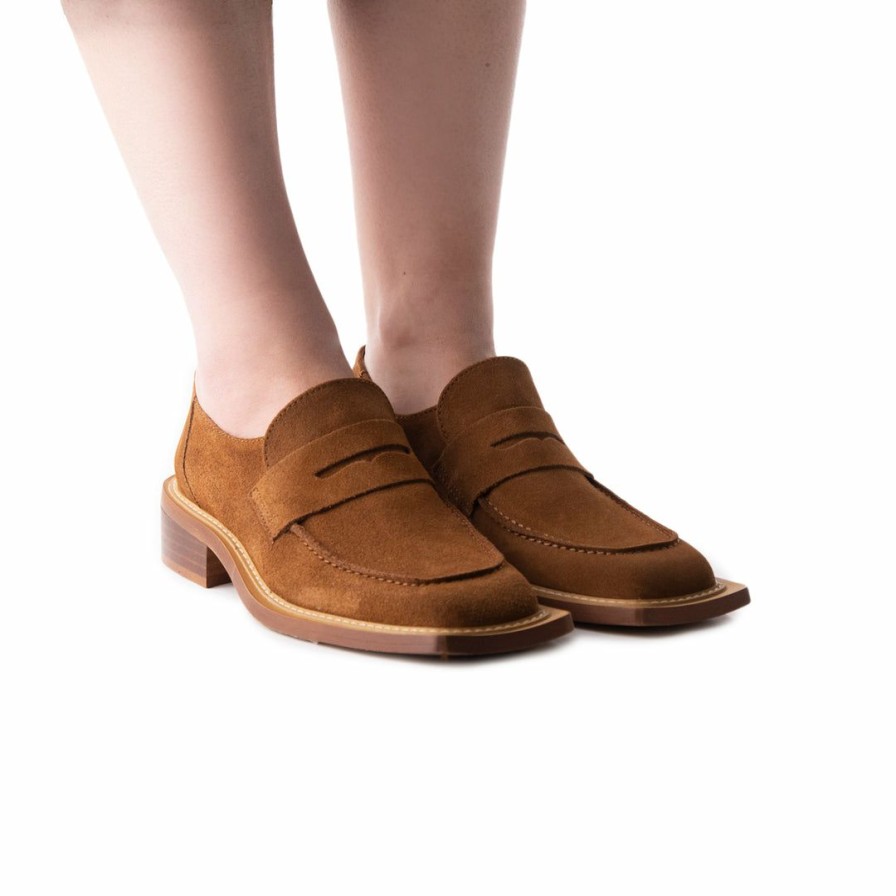 Women L'Intervalle | L'Intervalle Women Malaya Tan Suede Tan Leather/Cuir Ocre