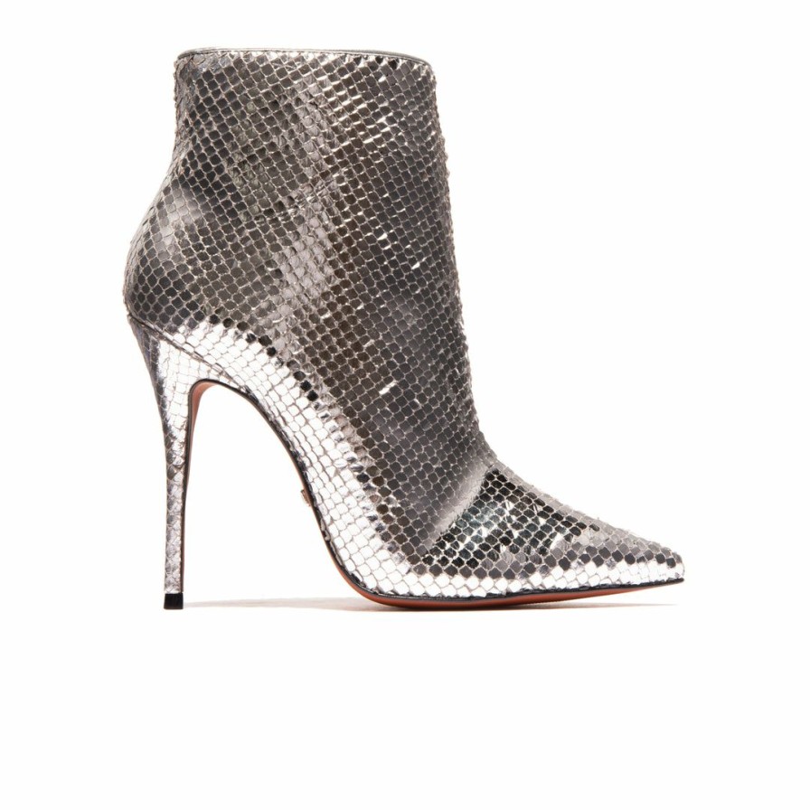 Women L'Intervalle | L'Intervalle Maringa Silver Metallic Snake Women