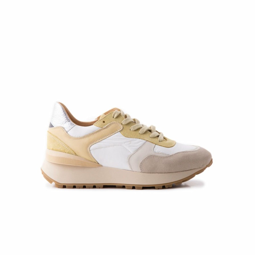 Women L'Intervalle | L'Intervalle Women Shady Yellow White Suede Yellow White Suede/Suede Jaune Blanc