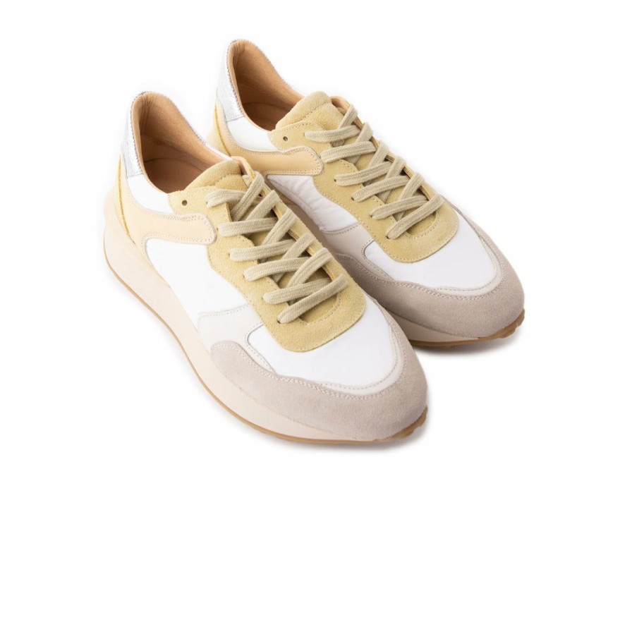 Women L'Intervalle | L'Intervalle Women Shady Yellow White Suede Yellow White Suede/Suede Jaune Blanc