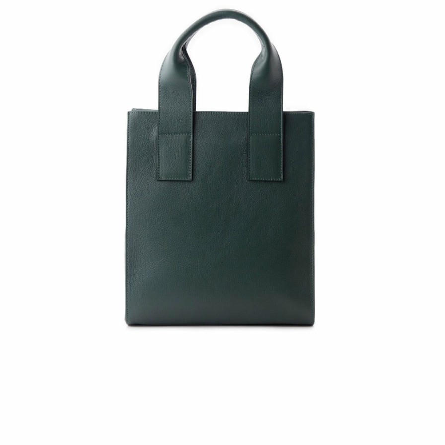 Bags L'Intervalle | L'Intervalle Canella Dark Green Leather Dark Green Leather/Vert Cuir