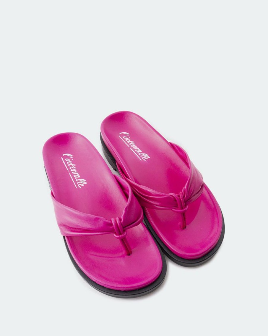 Women L'Intervalle | L'Intervalle Aminta Fuchsia Leather Women Fuschia Leather/Cuir Fuschia