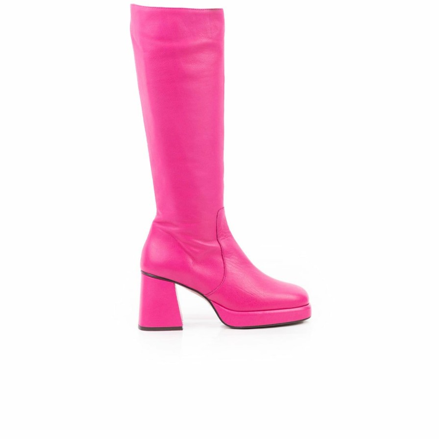 Women L'Intervalle | L'Intervalle Amiens Fuchsia Leather Fuschia Leather